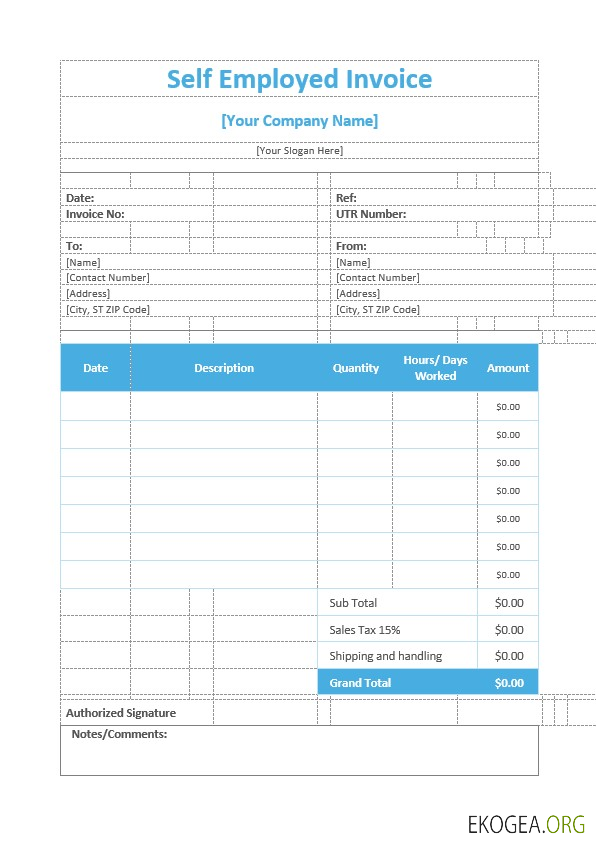Modèle de facture pour travailleur indépendant 2 template Modèle de facture pour travailleur indépendant 2 template